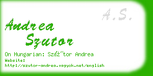 andrea szutor business card